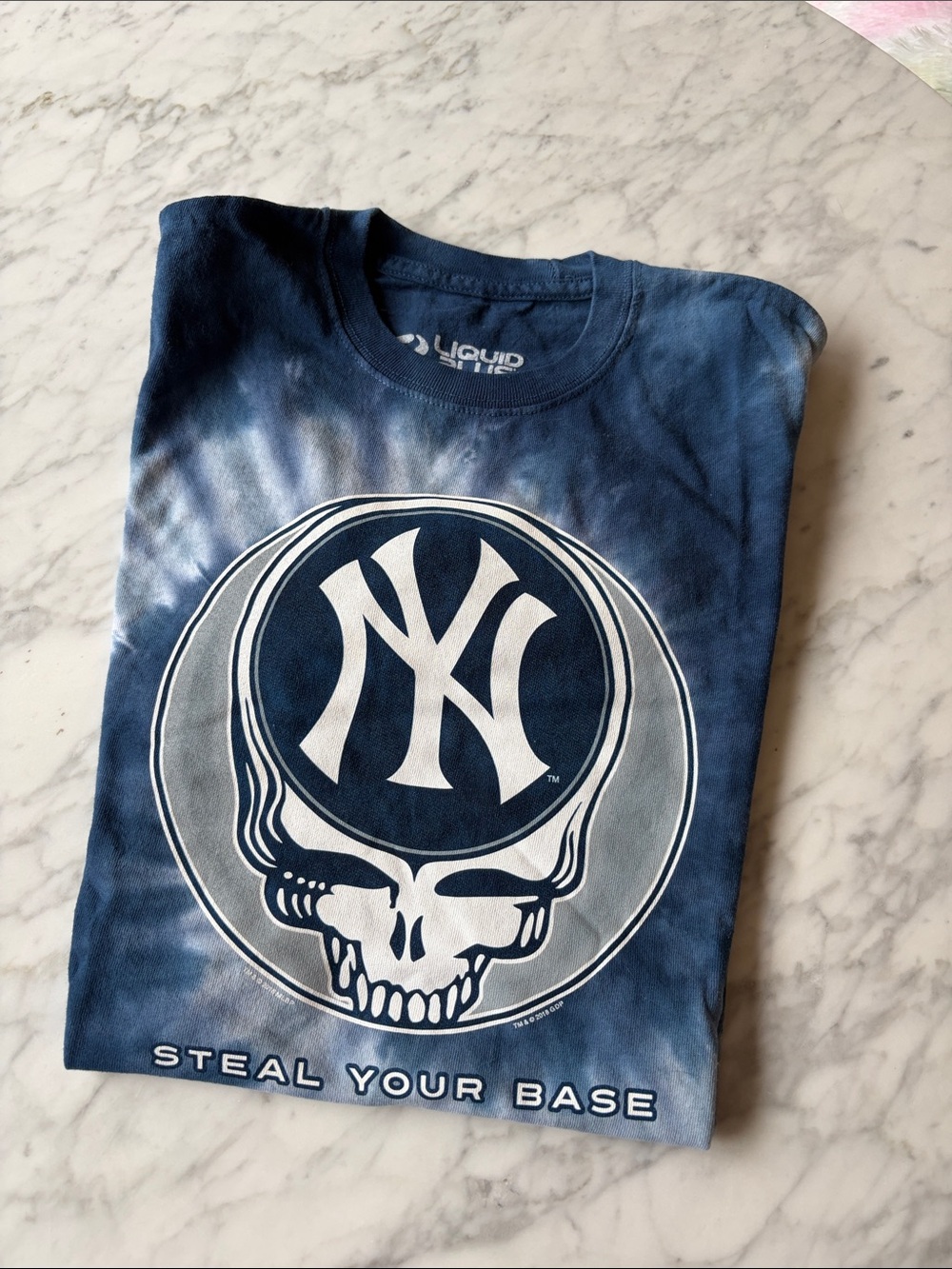 NY Yankees Grateful Dead Steal Your Base t-shirt